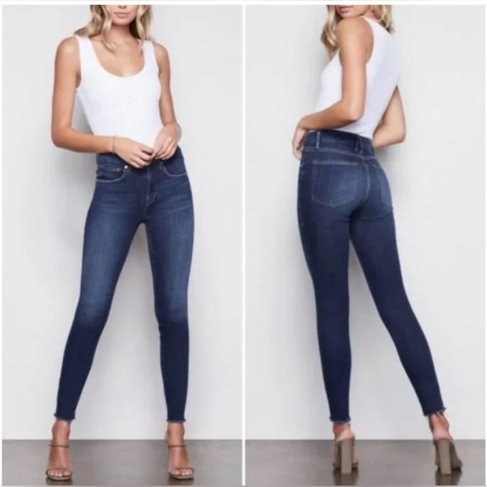 NWT Good American Good Legs w/ Raw Edge Skinny Jeans size 2